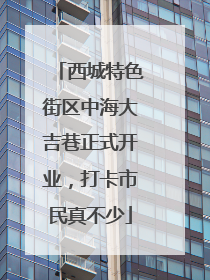 西城特色街区中海大吉巷正式开业，打卡市民真不少